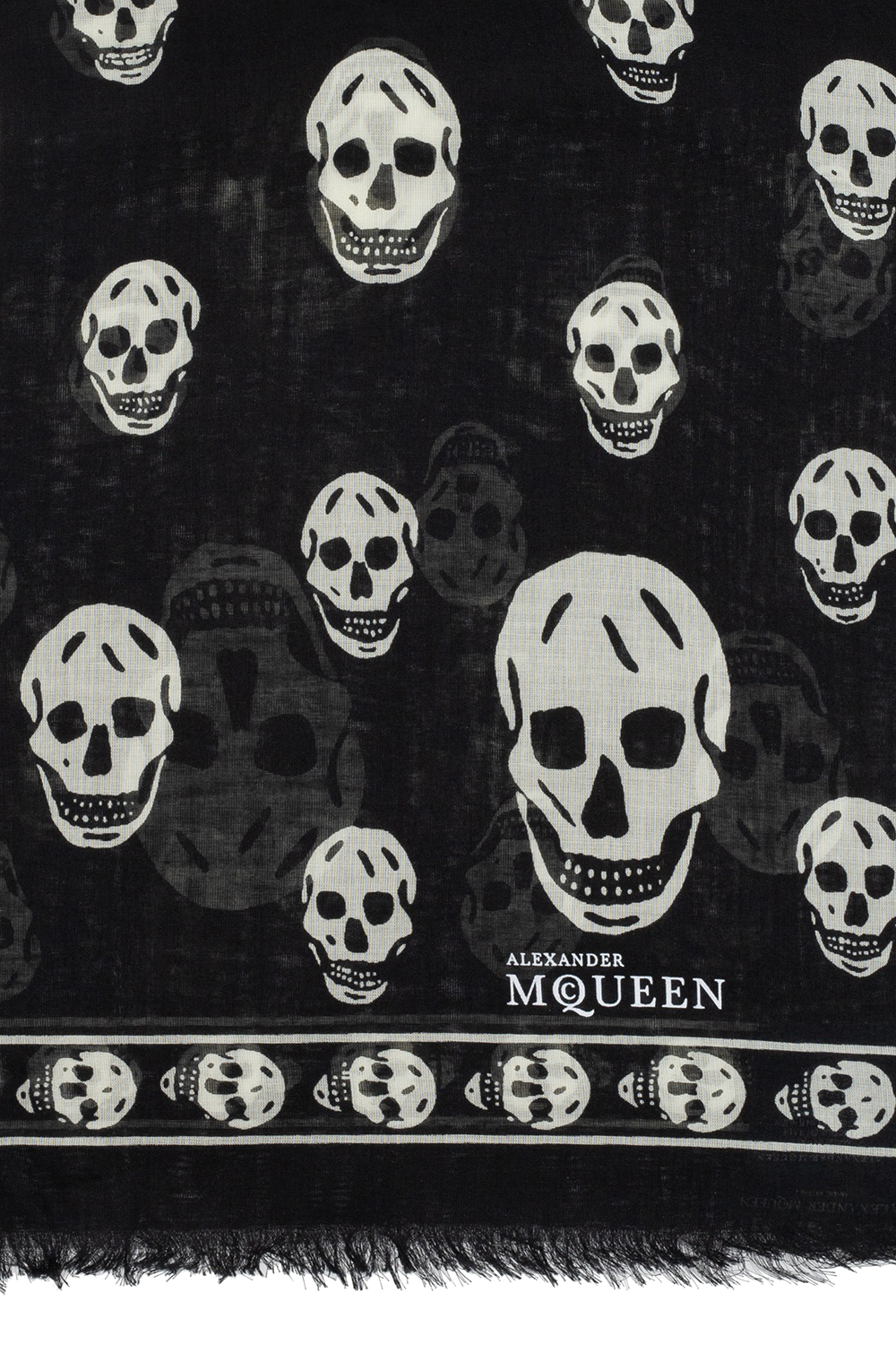 ALEXANDER MCQUEEN スカルフリントスカフ 5909293001Q 1078 Alexander McQueen アレキサンダー・マックイーン スカル